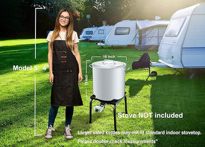 CONCORD Stainless Steel Stock Pot w/Steamer Basket. Cookware great for boiling and steaming (80 Quart) - Image 6