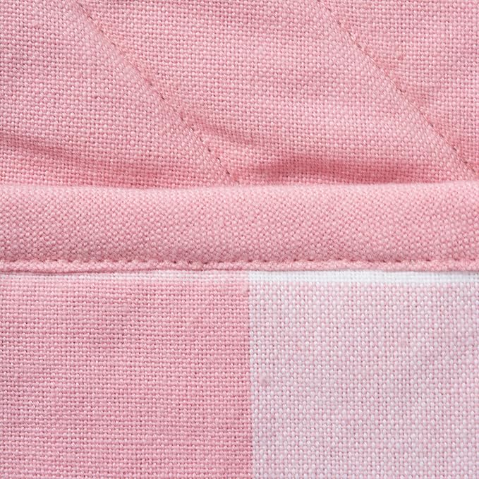 DII Buffalo Check Kitchen Collection, Classic Farmhouse Kitchen Set, Potholder, One Size, Pink &White, 2 Piece