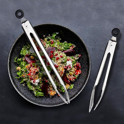 Farberware Classic Stainless Steel Tongs, Set Of 2, Black - Image 5