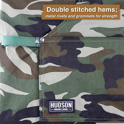 Hudson Durable Goods - Professional Grade Chef Apron for Kitchen, BBQ & Grill