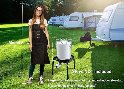 CONCORD 42 QT Stainless Steel Stock Pot w/Basket. Heavy Kettle. Cookware for Boiling (42) - Image 5